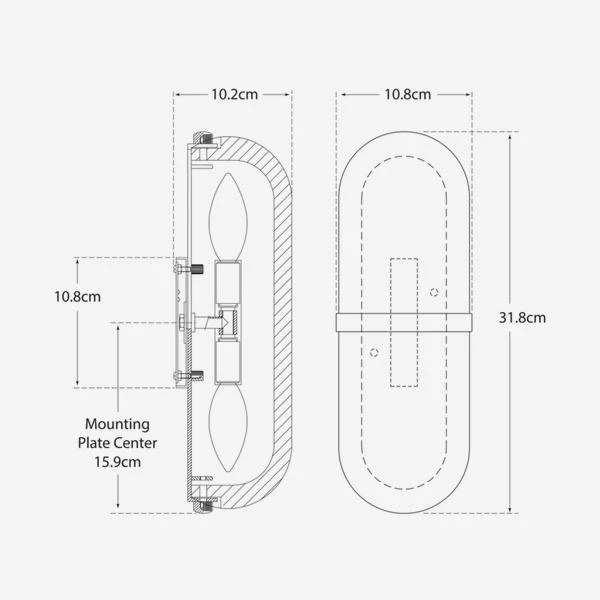 Melange Capsule Wall Light, Polished Nickel 4 Melange Capsule Wall Light, Polished Nickel - Image 2