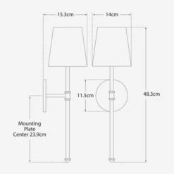 Camille Wall Light, Bronze -Home Furni and Decor Sale 109390 camille dimensions