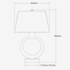 Ring Form Table Lamp, Polished Nickel -Home Furni and Decor Sale 109414 ring large dimensions