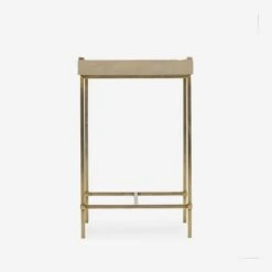 Edith Side Table, Latte Shagreen
