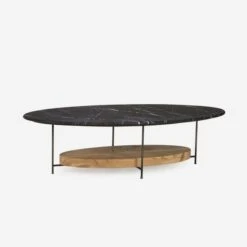 Olivia Black Coffee Table, Black Marble -Home Furni and Decor Sale 204816 olivia coffee table black marble angle