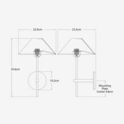 Hackney Wall Light, Bronze -Home Furni and Decor Sale 207643 hackney dimensions