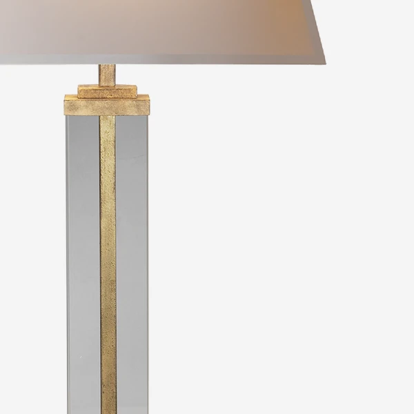 Wright Table Lamp, Gilded Iron And Glass 6 Wright Table Lamp, Gilded Iron And Glass - Image 4