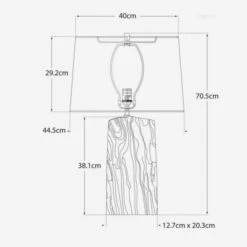 Sierra Table Lamp, Gild -Home Furni and Decor Sale 208031 sierra dimensions