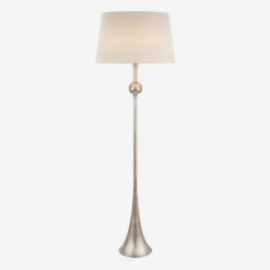 Dover Floor Lamp, Burnished Silver Leaf