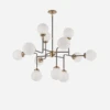 Bistro Chandelier, Hand-Rubbed Antique Brass -Home Furni and Decor Sale 208445 bistro chandelier in hand rubbed antique brass with white glass