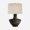 Armato Table Lamp, Black Metallic / White Linen Shade -Home Furni and Decor Sale 213835 armato table lamp stained black white linen