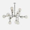 Bistro Chandelier, Polished Nickel -Home Furni and Decor Sale 214310 bistro chandelier in polished nickel with clear glass