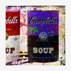 Campbell's Soup Canvas Artwork, Green + Red + Purple -Home Furni and Decor Sale 214567 campbell s soup green red purple canvas artwork