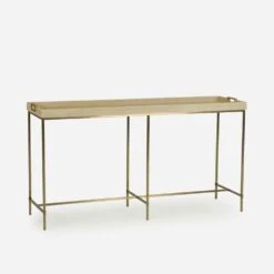 Edith Latte Console Table, Latte Shagreen -Home Furni and Decor Sale 215228 new edith console table ivory shagreen angle