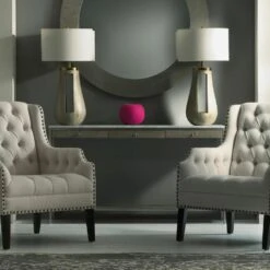 Bassett Chair, Cream -Home Furni and Decor Sale 215325 basset chair 1