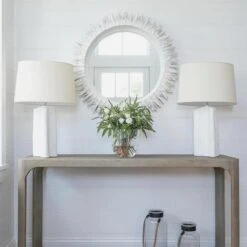 Sierra Table Lamp, Plaster White -Home Furni and Decor Sale 217210 sierra white