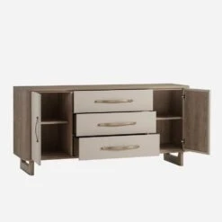 Charlie Sideboard, Large 3-Drawer -Home Furni and Decor Sale 217387 charlie sideboard open