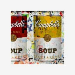 Campbell's Soup Canvas Artwork, Blue + Red + Yellow 7 Campbell's Soup Canvas Artwork, Blue + Red + Yellow -Home Furni and Decor Sale 217707 campbell s soup canvas blue red yellow