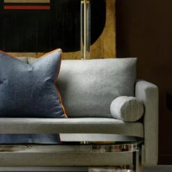 York Marl Fabric -Home Furni and Decor Sale 217957 brindle 3 seater sofa in york marl with bolsters in cambridge marl and scatter cushion in wessex navy with sampson side tables otto table lamps and quilted harrow chairs