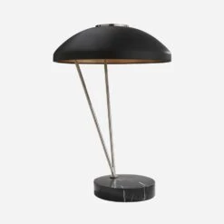 Coquette Table Lamp, Polished Nickel / Black Marble
