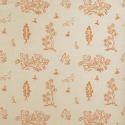 Friendly Folk Melon Orange Fabric