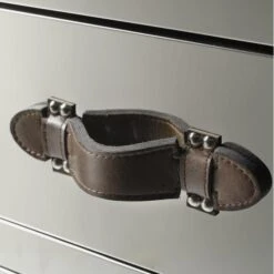 Howard Steel/Leather Chest Of Drawers, Steel/leather -Home Furni and Decor Sale 25304 howard steel leather cod handle detail cod0020
