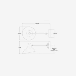 Charlton Wall Light, Black And Hand-Rubbed Antique Brass -Home Furni and Decor Sale 259083 charlton wall