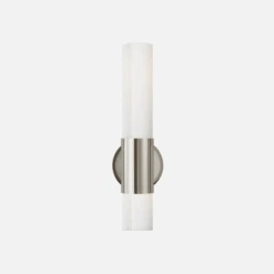 Penz Cylindrical Wall Light, Polished Nickel