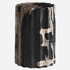 Petrified Scallop Log Side Table Or Stool