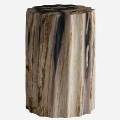 Petrified Scallop Log Side Table Or Stool -Home Furni and Decor Sale 260557 petrified scallop stool front 3