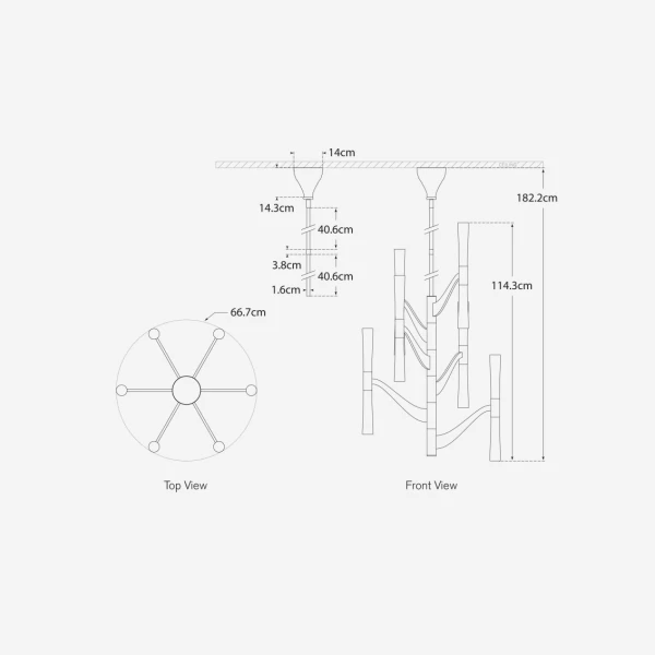 Brenta Tall Chandelier 4 Brenta Tall Chandelier - Image 2
