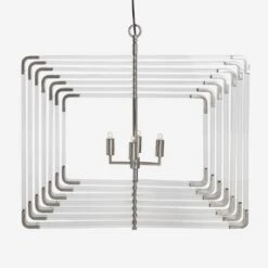 Zachary Acrylic 11 Spiral Light, Nickel -Home Furni and Decor Sale 271626 zachary acrylic nickel front