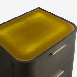 Hampstead Nightstand -Home Furni and Decor Sale 302886 35815 hampstead nightstand smoked oak 2 draw detail 3